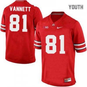 Youth NCAA Ohio State Buckeyes Nick Vannett #81 College Stitched Authentic Nike Red Football Jersey BV20B55NA